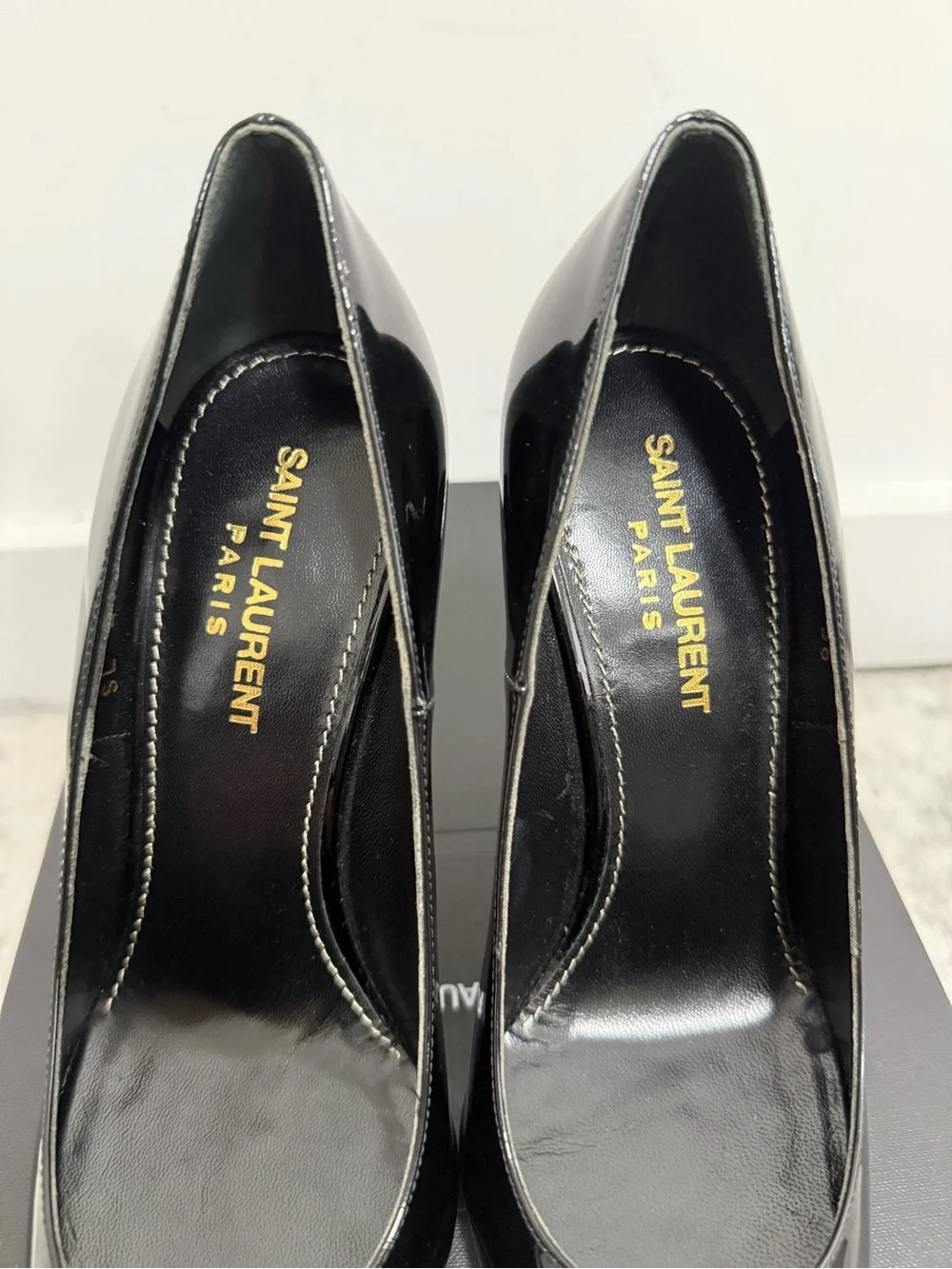 Saint Laurent YSL Opyum 110 Logo Heel Pump Black - Size 36 EU / 6 US - Brand New - Picture 6 of 8